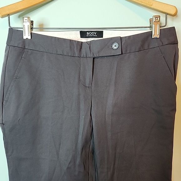 Body By Victoria Womens Dress Pants Flared The Kate Fit Gray Pockets VS Size 4 - Picture 4 of 14